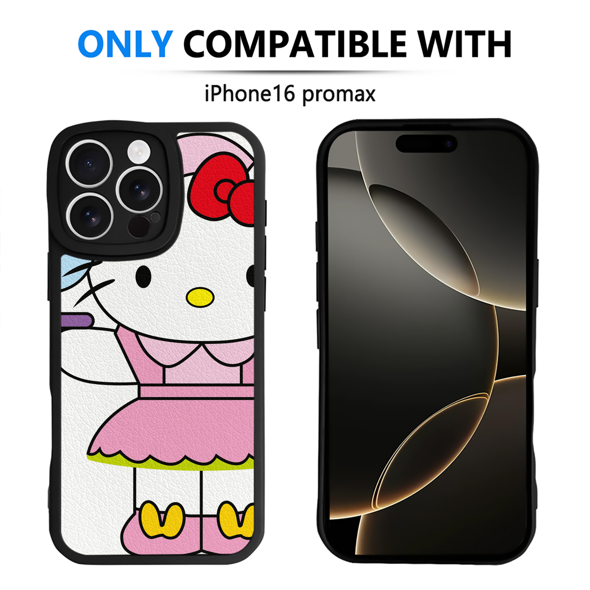 （画像用） Hello Kitty ハローキティ 【iPhone 16シリーズ対応】シリコンスマホケース（レザー調） 材質：シリコン